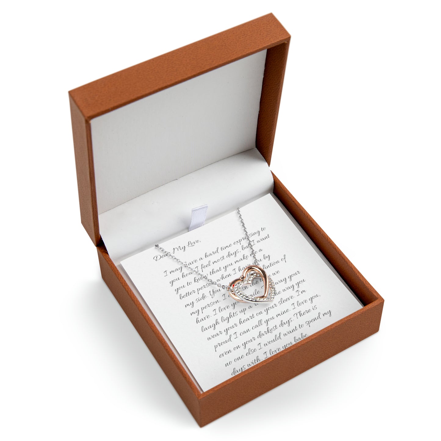 Letter To My Love Twin Hearts Necklace