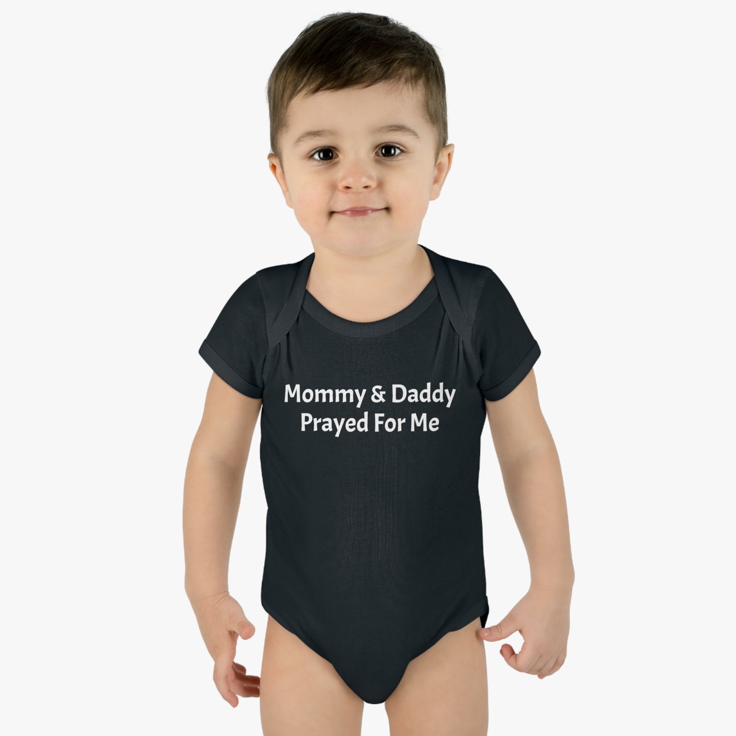 Infant Baby Mommy & Daddy Prayed Bodysuit