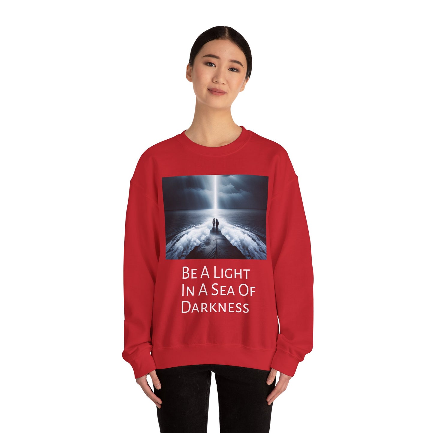 Graphic Be A Light Crewneck Sweatshirt