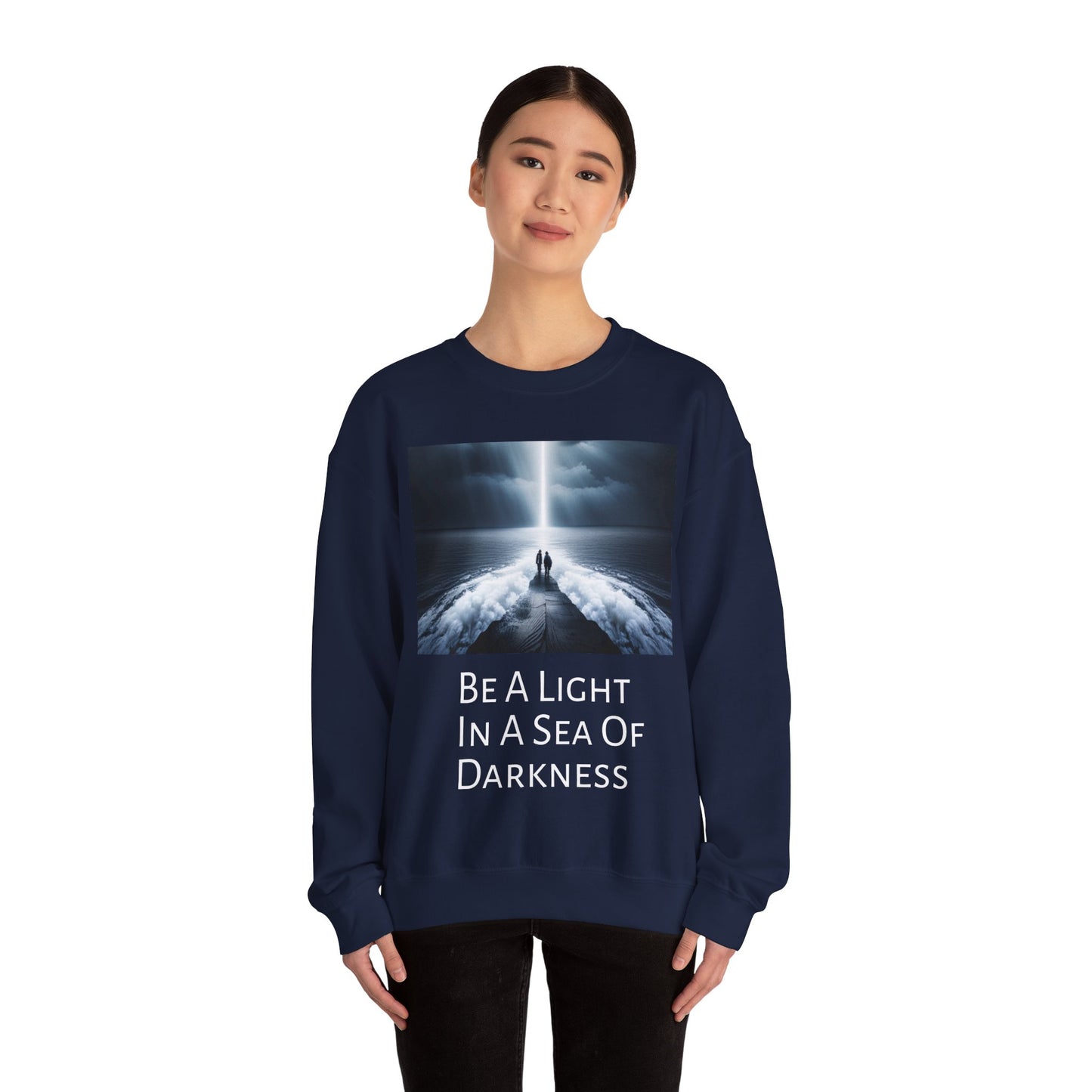 Graphic Be A Light Crewneck Sweatshirt