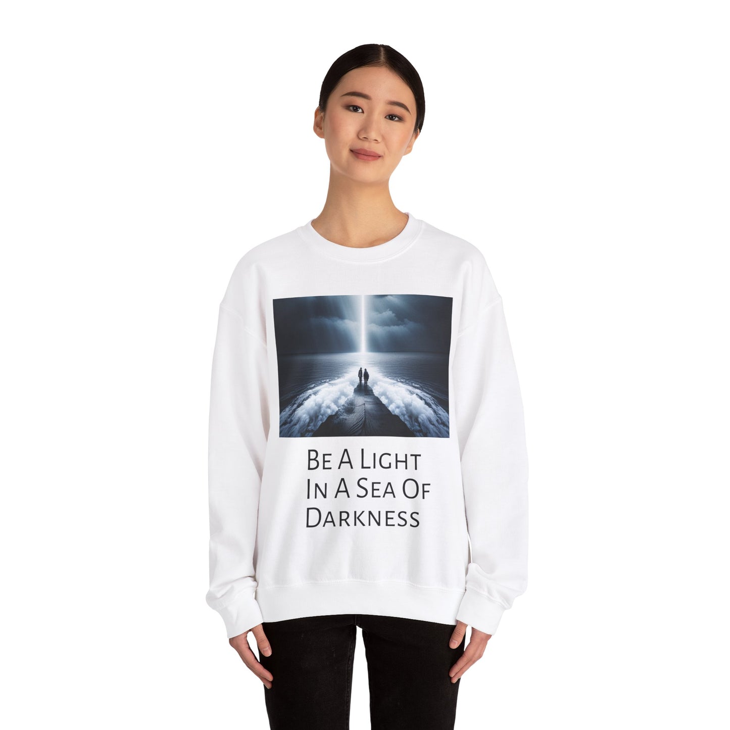 Graphic Be A Light Crewneck Sweatshirt