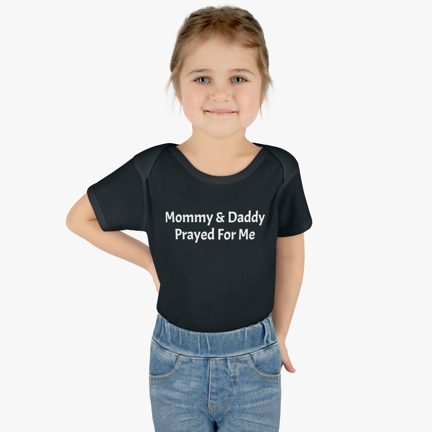 Infant Baby Mommy & Daddy Prayed Bodysuit