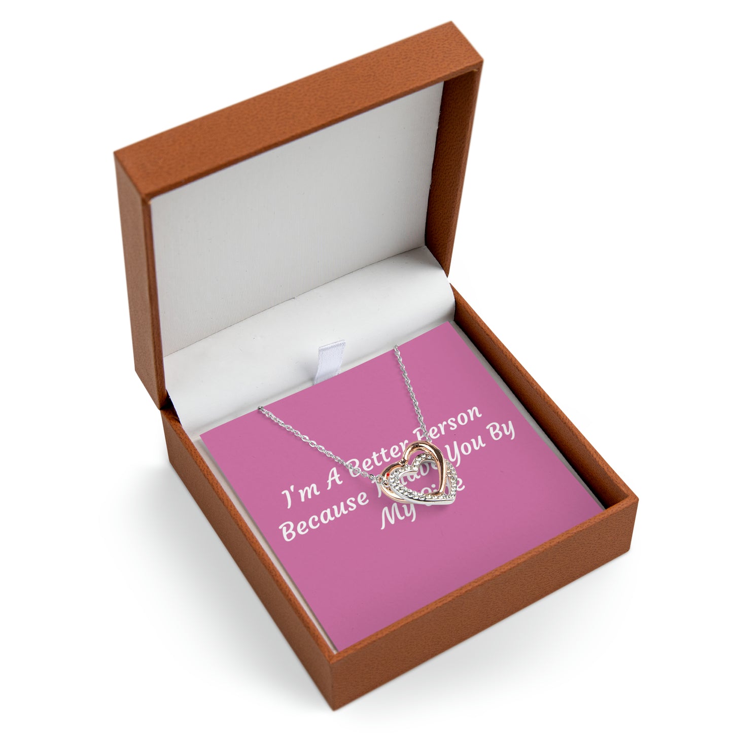 Special Message Twin Hearts Necklace