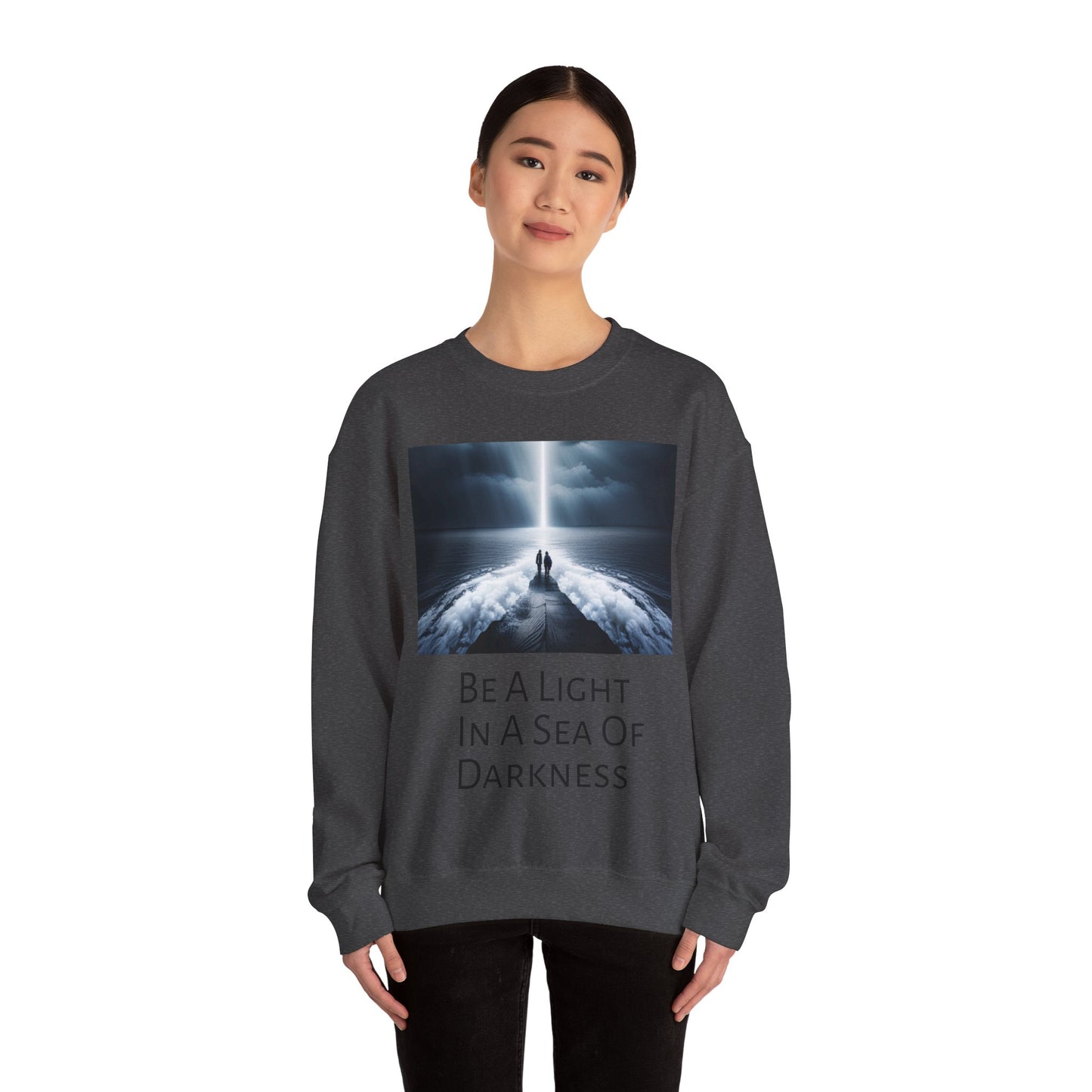 Graphic Be A Light Crewneck Sweatshirt