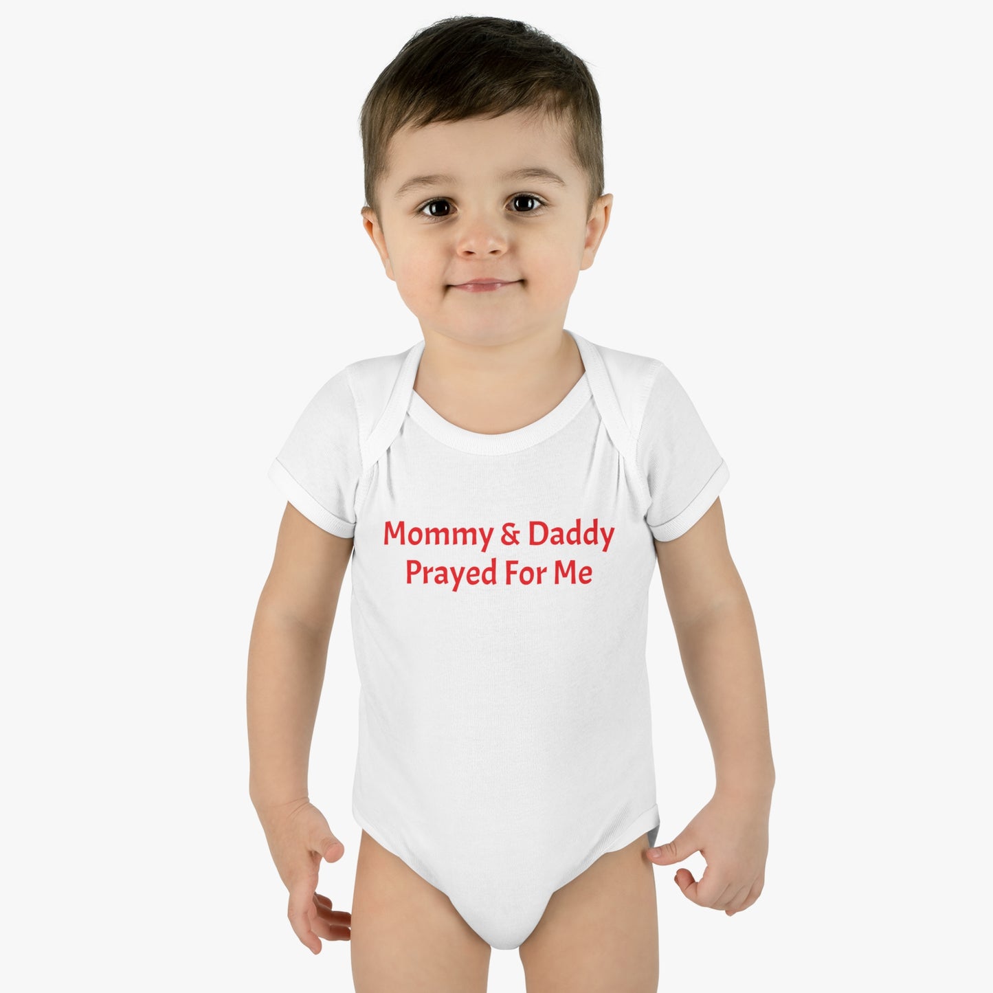 Infant Baby Mommy & Daddy Prayed Bodysuit