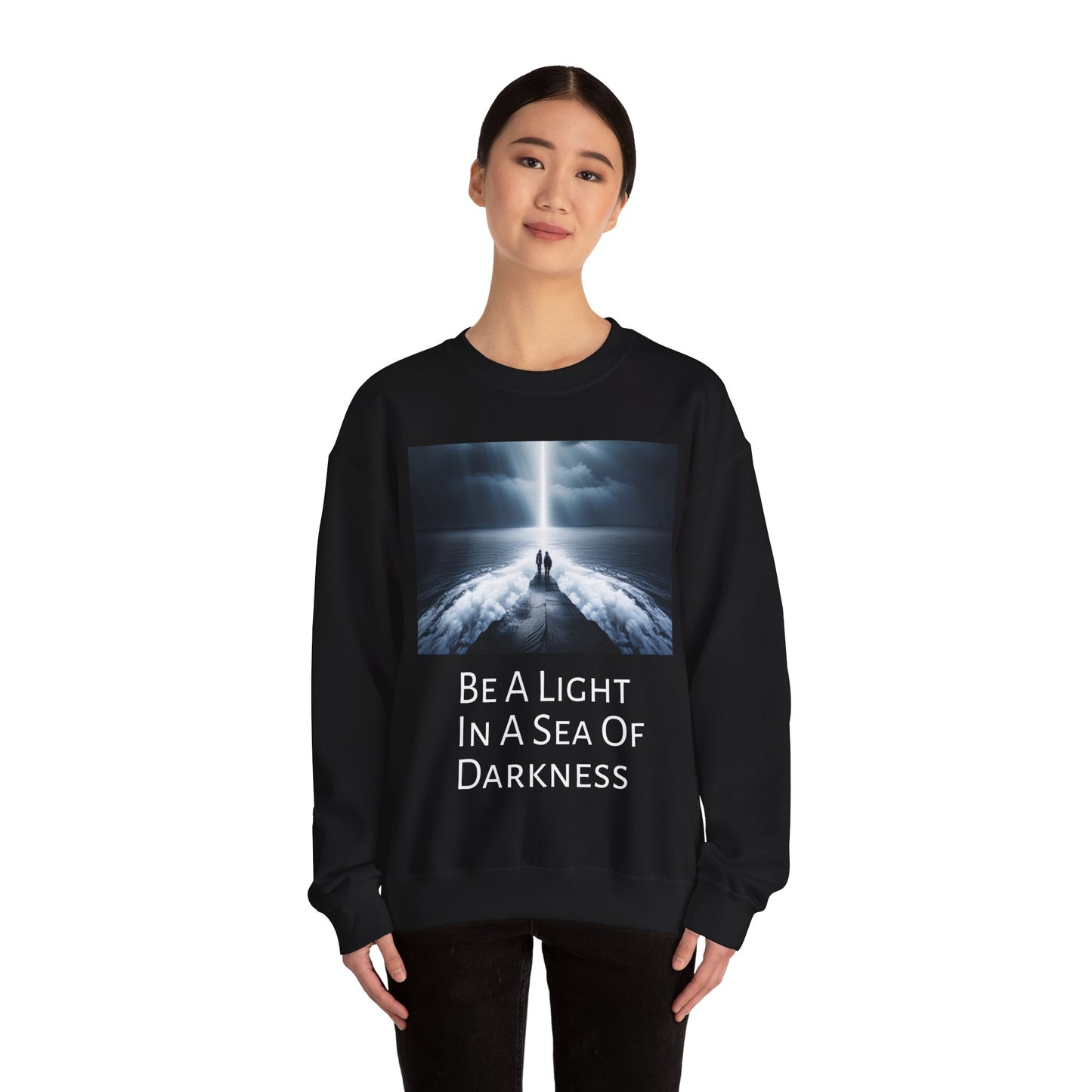 Graphic Be A Light Crewneck Sweatshirt