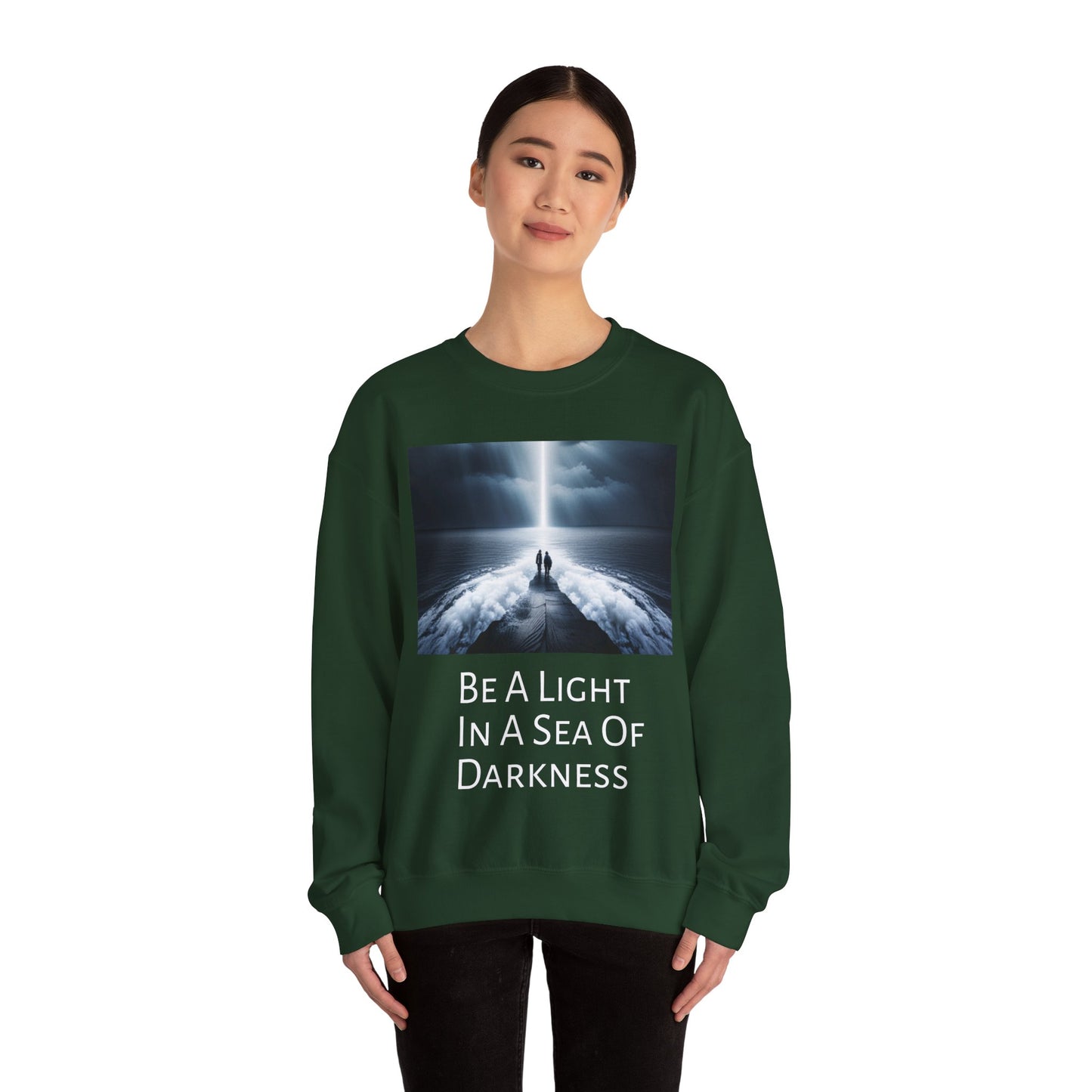 Graphic Be A Light Crewneck Sweatshirt