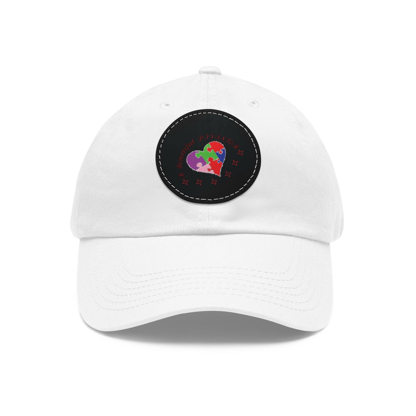 Dad Hat with Leather Patch (Round)