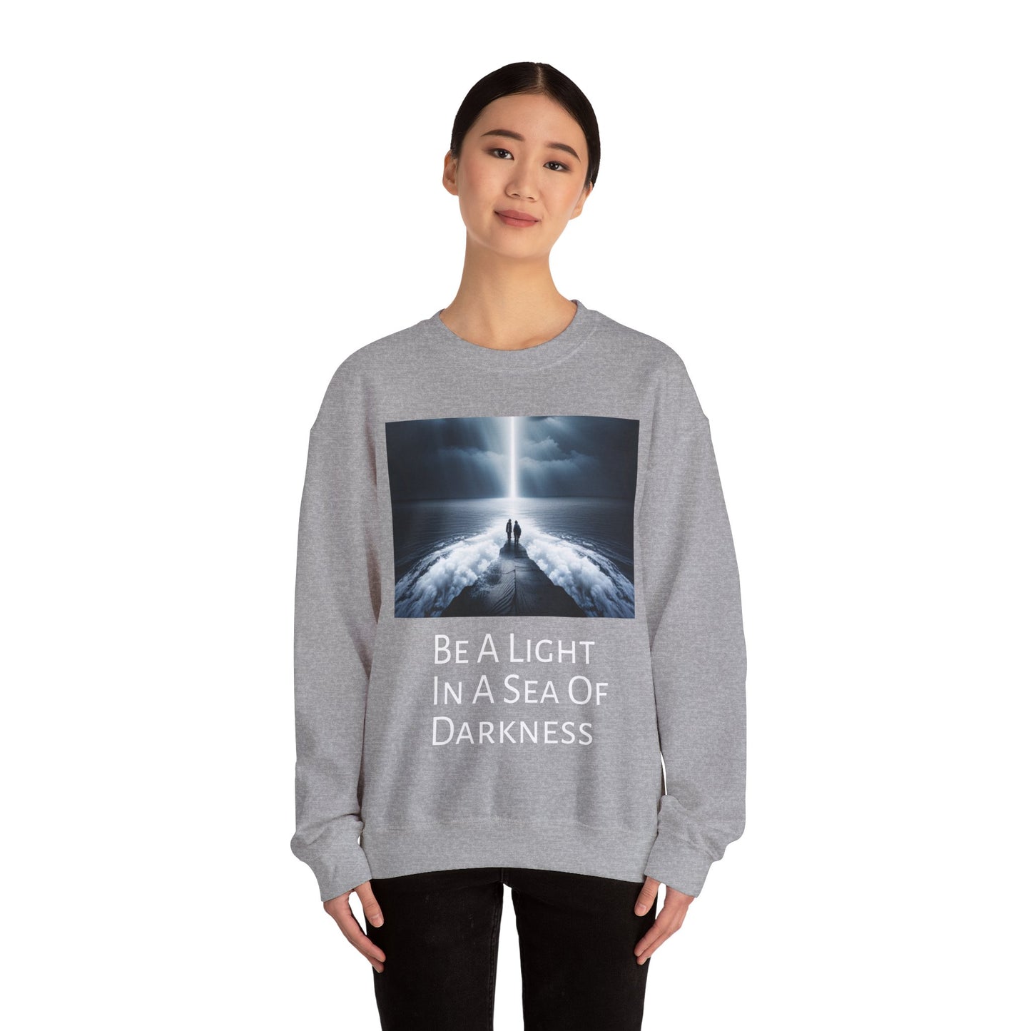 Graphic Be A Light Crewneck Sweatshirt